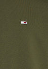 Tommy Jeans Flag Patch Crew Neck Sweatshirt, Drab Olive Green