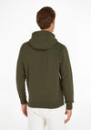 Tommy Jeans Flag Patch Logo Hoodie, Drab Olive Green