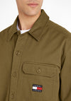 Tommy Jeans Essential Overshirt, Drab Olive Green