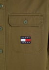 Tommy Jeans Essential Overshirt, Drab Olive Green
