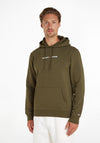 Tommy Jeans Linear Logo Hoodie, Drab Olive Green