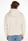 Tommy Jeans Sherpa Full Zip Jacket, Ecru