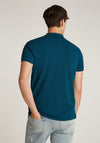 Tommy Jeans Flag Patch Polo Shirt, Deep Seawater Green