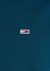 Tommy Jeans Flag Patch Polo Shirt, Deep Seawater Green