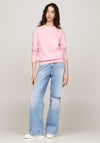 Tommy Jeans Womens Flag Patch Sweatshirt, Ballet Pink