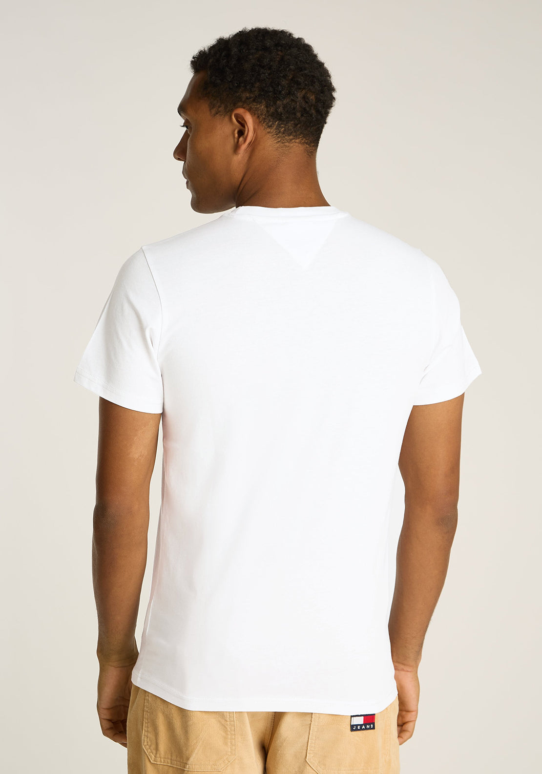 Tommy Jeans Men’s Linear Chest Branding T-Shirt, White