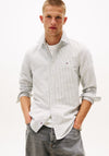 Tommy Jeans Stripe Slim Oxford Shirt, Navy & White