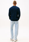 Tommy Jeans Badge Cable Knit Sweater, Navy
