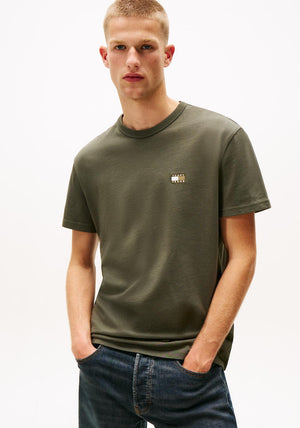 Tommy Jeans Badge Crew Neck T-Shirt, Pewter Green