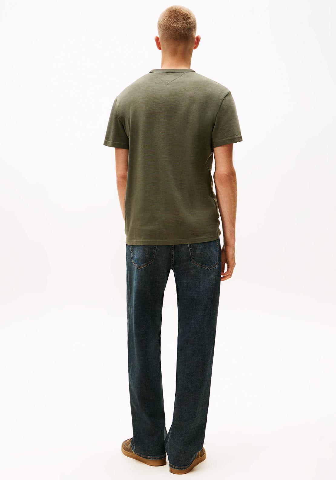 Tommy Jeans Badge Crew Neck T-Shirt, Pewter Green