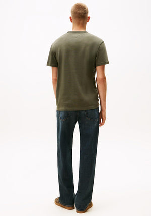 Tommy Jeans Badge Crew Neck T-Shirt, Pewter Green