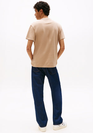Tommy Jeans Badge Crew Neck T-Shirt, Taupe