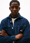 Tommy Jeans Logo Relaxed Fit Corduroy Shirt, Dark Night Navy
