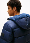 Tommy Jeans Hooded Logo Puffer Jacket, Navy