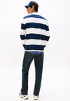 Tommy Jeans Heritage Stripe Rugby Shirt, Navy & White