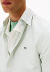 Tommy Jeans Stripe Slim Oxford Shirt, Green & White