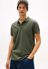 Tommy Jeans Slim Placket Polo Shirt, Pewter Green