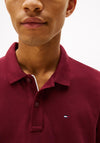 Tommy Jeans Slim Placket Polo Shirt, Red Wine