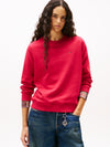 Tommy Jeans Regular Small Flag Crewneck Jumper, Red