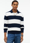 Tommy Jeans Essential Stripe Polo Sweater, Navy & White