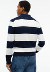 Tommy Jeans Essential Stripe Polo Sweater, Navy & White