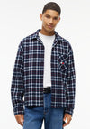 Tommy Jeans Waffle Check Overshirt, Navy Multi