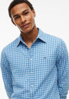 Tommy Jeans Dobby Small Check Shirt, Westside Blue
