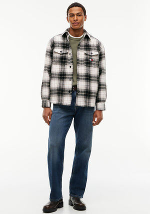 Tommy Jeans Check Overshirt, Black