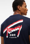 Tommy Hilfiger Signature Back Graphic T-Shirt, Dark Blue