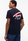 Tommy Hilfiger Signature Back Graphic T-Shirt, Dark Blue