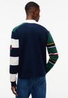 Tommy Jeans Colour-Blocked Rugby Shirt, Dark Blue Multi