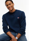 Tommy Jeans Badge Crew Neck Sweatshirt, Dark Blue
