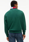 Tommy Jeans Branded Collar Quarter Zip Sweatshirt, Velvet Green