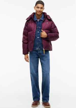 Tommy Jeans Alaska Down Puffer Jacket, Wine