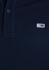 Tommy Jeans Contrast Cuff Polo Shirt, Dark Knight Navy