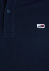 Tommy Jeans Contrast Cuff Polo Shirt, Dark Knight Navy
