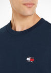 Tommy Jeans Badge Crew Neck Sweatshirt, Dark Night Navy