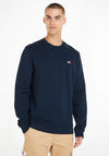 Tommy Jeans Badge Crew Neck Sweatshirt, Dark Night Navy