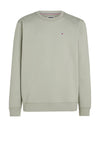 Tommy Jeans Flag Patch Crew Neck Sweatshirt, Faded Willow