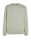 Tommy Jeans Flag Patch Crew Neck Sweatshirt, Faded Willow