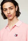Tommy Jeans Badge Logo Polo Shirt, Tickled Pink