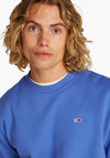 Tommy Jeans Flag Logo Sweatshirt, Tempo Blue
