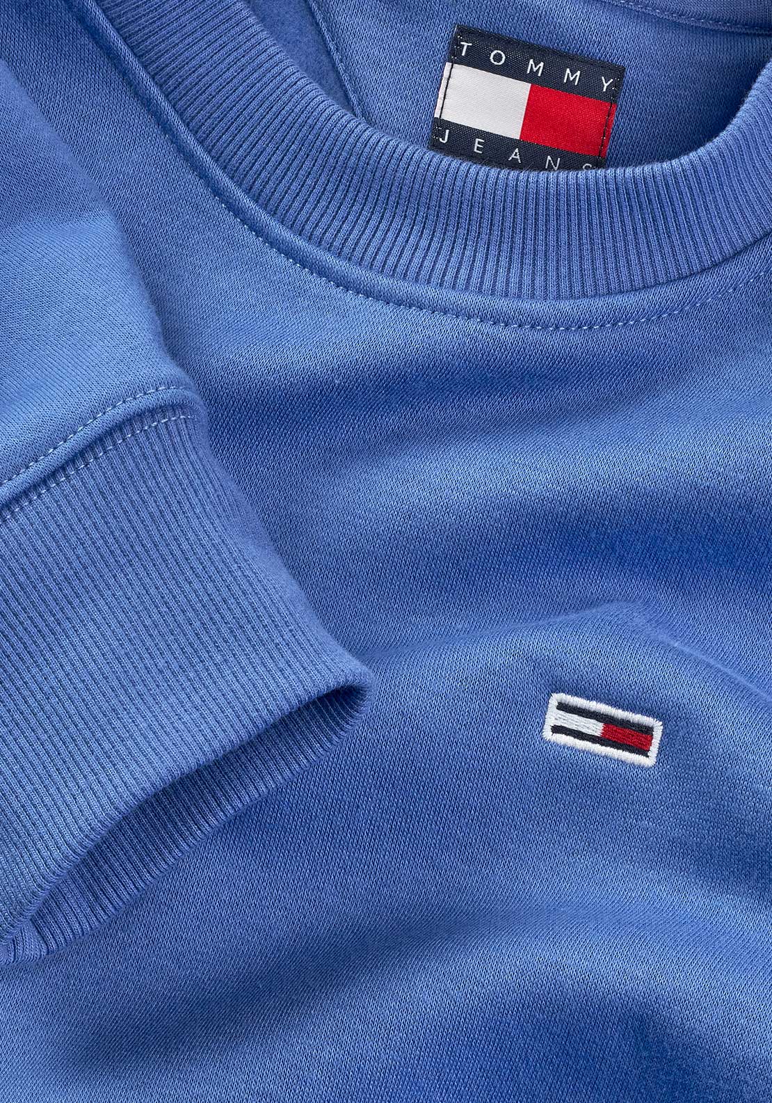 Tommy Jeans Flag Logo Sweatshirt, Tempo Blue