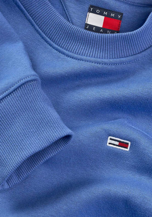 Tommy Jeans Flag Logo Sweatshirt, Tempo Blue
