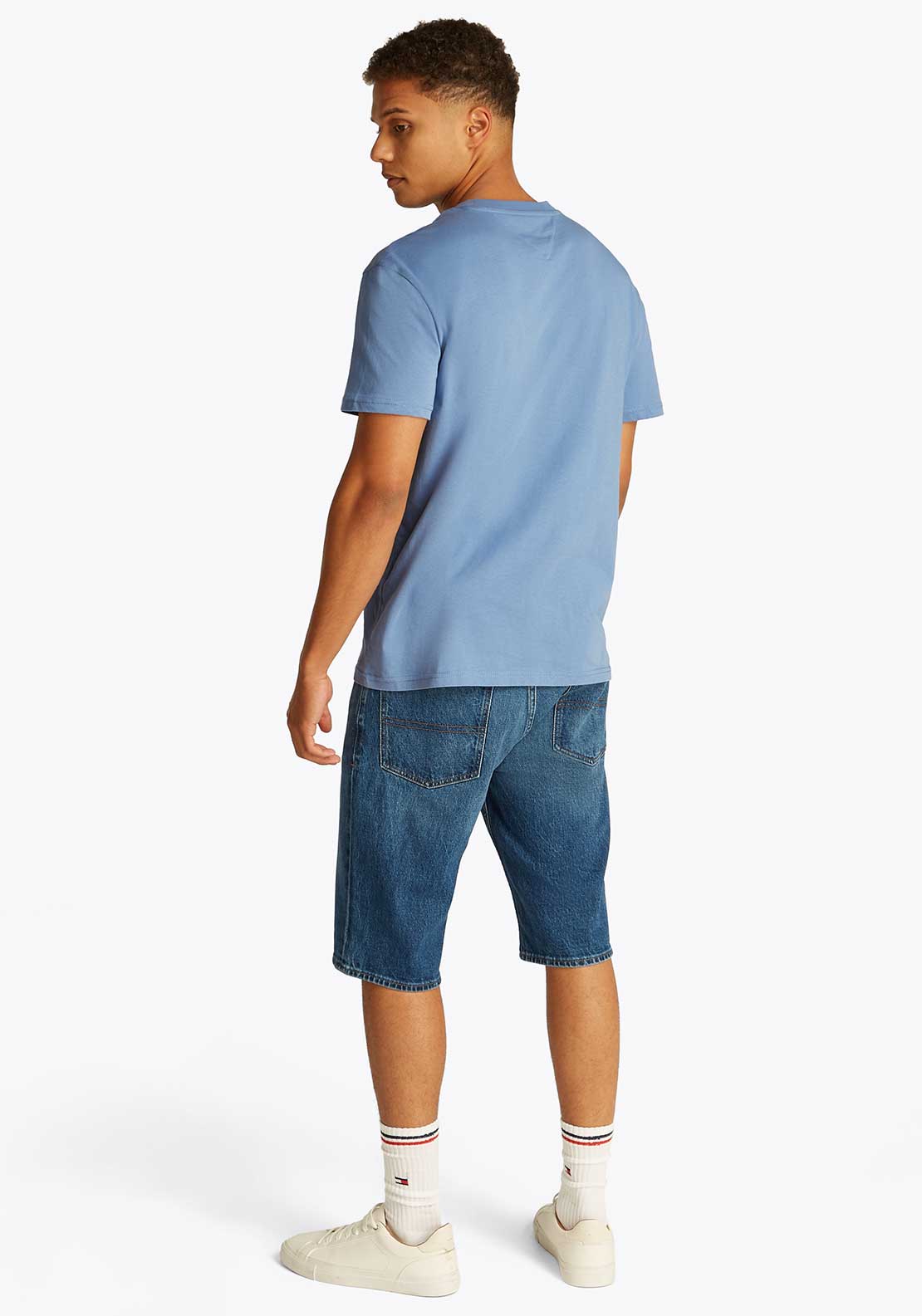 Tommy Jeans Logo Embroidery T-Shirt, Colorado Blue