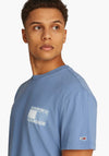 Tommy Jeans Paisley Flag Back Graphic T-Shirt, Colorado Blue