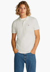 Tommy Jeans Slim Placket Polo Shirt, Ecru
