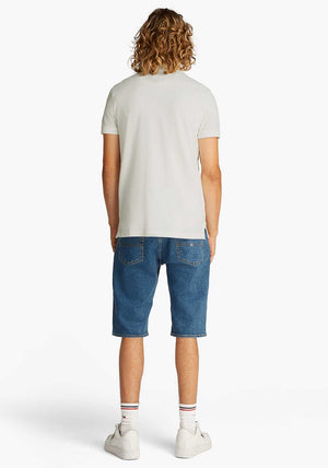 Tommy Jeans Slim Placket Polo Shirt, Ecru
