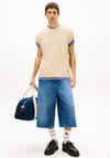 Tommy Jeans 90s Waving Flag Back Graphic T-Shirt, Gold
