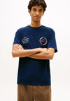 Tommy Jeans Circular Back Graphic T-Shirt, Dark Night Navy